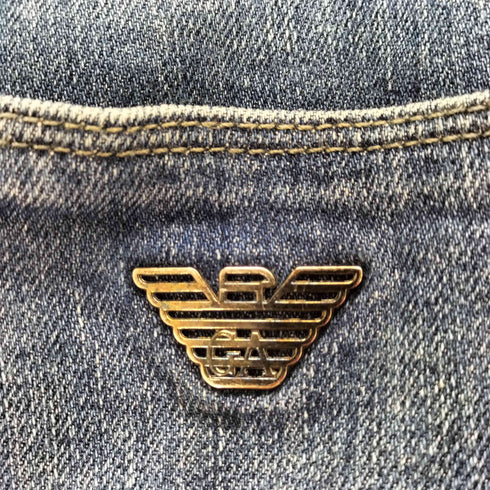 エンポリオアルマーニ EMPORIO ARMANI ロゴプレートストレッチデニム メンズ  36